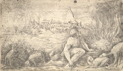 Mojžíš a hořící keř, ca. 1544-47. od Andrea Schiavone