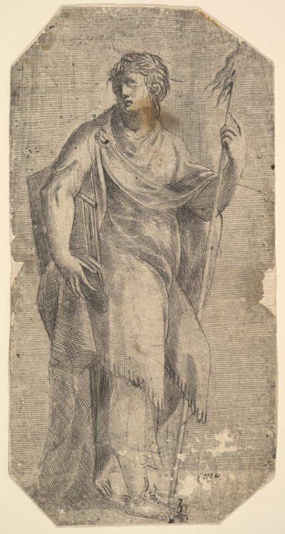 Svatý Matouš drží hůl a knihu, odbočuje doleva, ca. 1540-50. od Andrea Schiavone