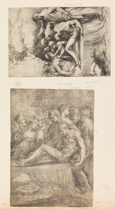 Oplakávání nad mrtvým Kristem, ca. 1545-50. od Andrea Schiavone