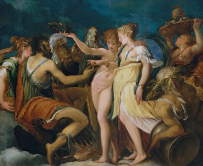 Manželství Cupida a Psyché, 40. léta 16. století. od Andrea Schiavone