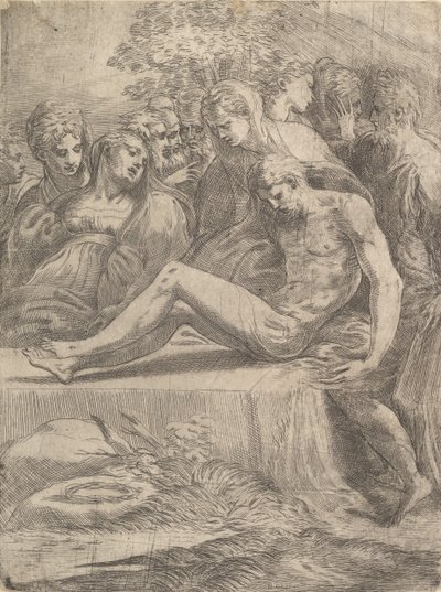 Nářek nad mrtvým Kristem, ca. 1545-50. od Andrea Schiavone