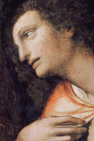 Opatství (Tongerlo Abbey). Malba. Poslední večeře. 1506-1507. Detail (malba) od Andrea Solario