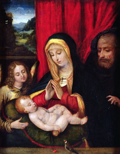 Svatá rodina (olej na dřevě) od Andrea Solario