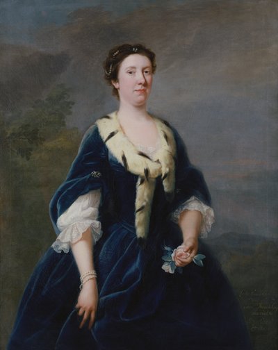 Portrét Lady Oxenden (olej na plátně) od Andrea Soldi