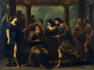 Tobiáš uzdravuje slepotu svých otců, c. 1640 od Andrea Vaccaro