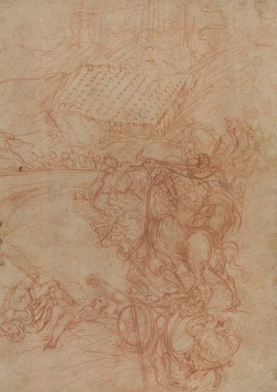 Bitva u Spoleta od Andrea Vicentino after Titian