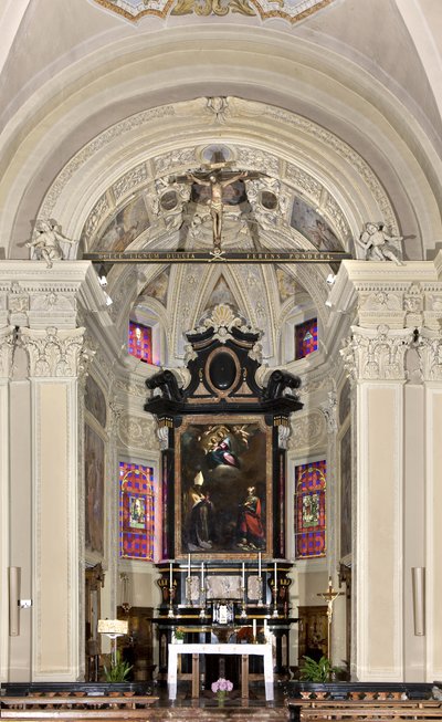 Pohled na presbyter, kostel Santi Nazaro e Celso, Brienno, Como, Lombardie, Itálie (foto) od Andrea de Passeri
