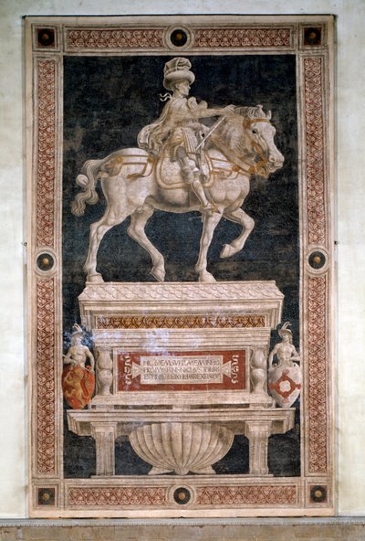 Jezdecký památník Niccolo da Tolentino (samostatná freska od Andrea del Castagno