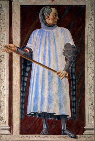 Portrét Niccola Acciaiuoliho, velkého senechala z Neapole (Fresco od Andrea del Castagno