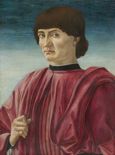 Portrét muže, cca 1450 (tempera na panelu) od Andrea del Castagno