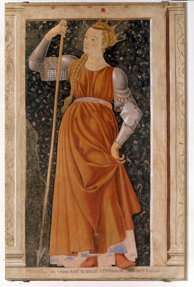 Tomyris, královna, která vládla Massagetae (Fresco od Andrea del Castagno