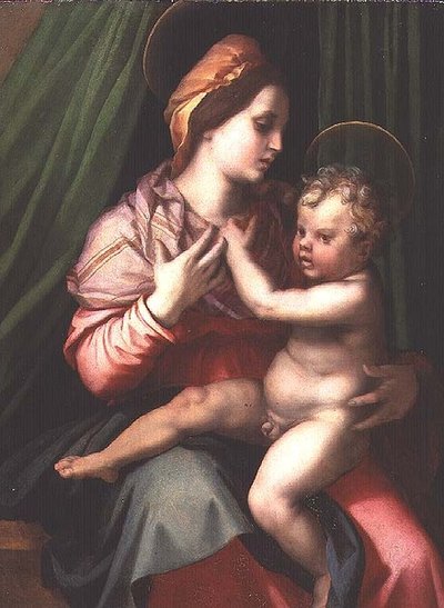 Madonna a dítě (panel) od Andrea del Sarto