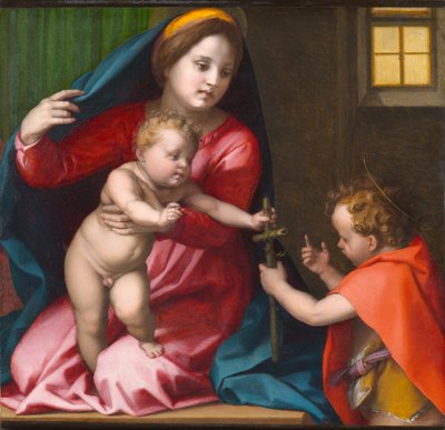 Madona s dítětem se svatým Janem Křtitelem, kolem roku 1528 (olej na desce) od Andrea del Sarto