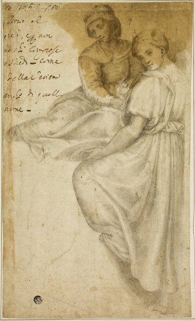 Svatá Anna a stojící žena se Salverem od Andrea del Sarto