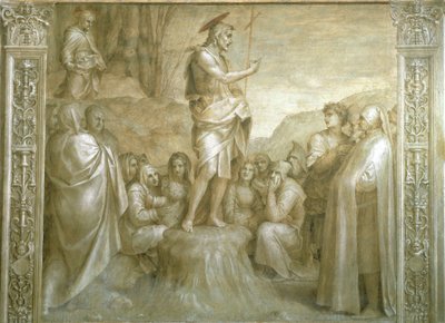 Příběhy svatého Jana, Andrea del Sarto (1486-1530), freska, Detail, Klášter Scalzo, Florencie od Andrea del Sarto