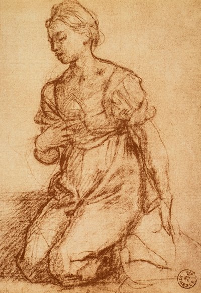 Studie ženy; kresba Andrea del Sarto. Gabinetto dei Disegni e delle Stampe, Galerie Uffizi, Florencie od Andrea del Sarto