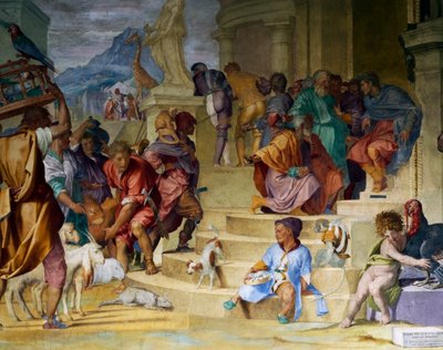 Triumf Caesara Andrea del Sarto a Alessandro Allori (1520) Medicean Villa Poggio a Caiano od Andrea del Sarto