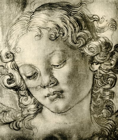 Andělská hlava od Andrea del Verrocchio