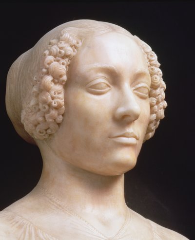 Žena s kyticí, cca 1475-80 mramorový detail z 434102 od Andrea del Verrocchio