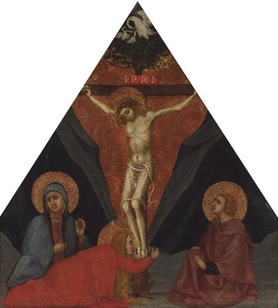 Ukřižování s Pannou Marií Magdalenou a sv. Janem Evangelistou, cca 1400 od Andrea di Bartolo