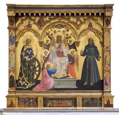 Cintolan Madonna pyhimyksen Katariinan ja Franciscuksen kanssa od Andrea di Giusto Manzini