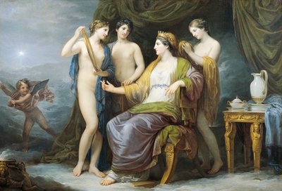 Juno koupání aneb Juno oblečená od Graces, Andrea Appiani (1754-1817), olej na plátně od Andrea the Elder Appiani