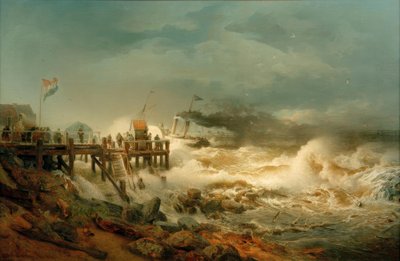 Odjezd parníku od Andreas Achenbach