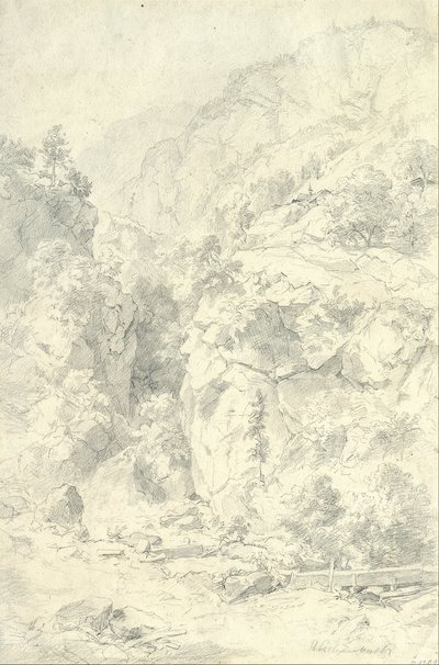 Horská krajina od Andreas Achenbach