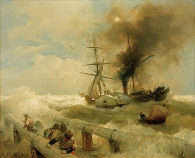 Seesturm od Andreas Achenbach