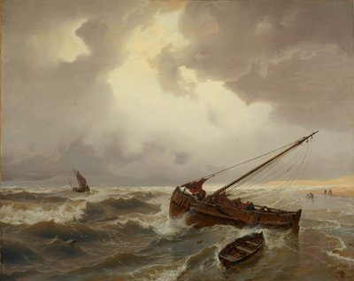 Pláž v Scheveningenu od Andreas Achenbach