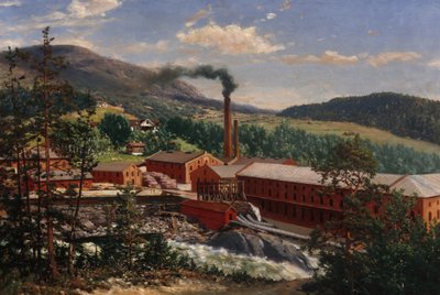 Továrna Embretsfoss od Andreas Disen