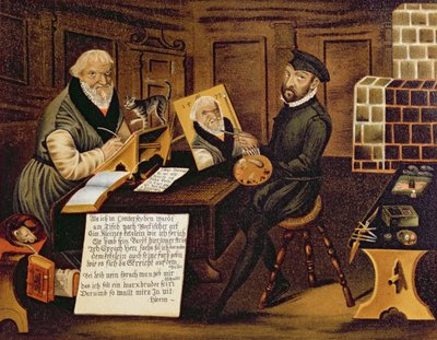 Umělec při práci maluje Hans Sachs (1494-1576) od Andreas Herneyssen