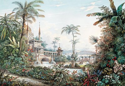 Scénický návrh k opeře Únos ze seraglia od Wolfganga Amadea Mozarta, 1842. od Andreas Leonhard Roller