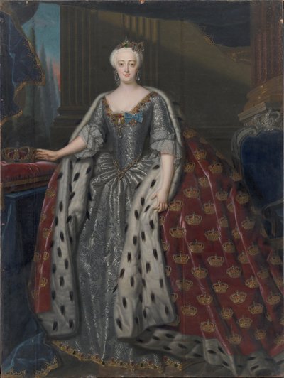 Sophie Magdalene Brandenburg-Kulmbach 1700-1770, královna Dánska a Norska, 1739. od Andreas Møller