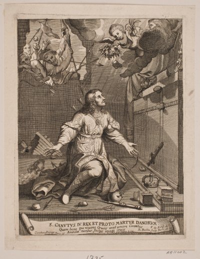 Canute svatý, trpící mučednickou smrtí od Andreas Reinhardt