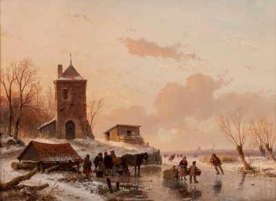 Nakládání saní od Andreas Schelfhout