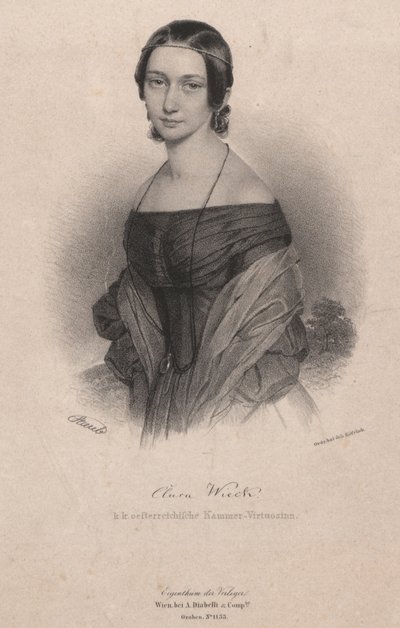 Portrét Clary Wieck-Schumannové 1819-1896, 1838. od Andreas Staub