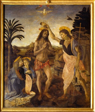 Křest Kristův od Andreea & Vinci Leonardo da (1452 1519) Verrocchio
