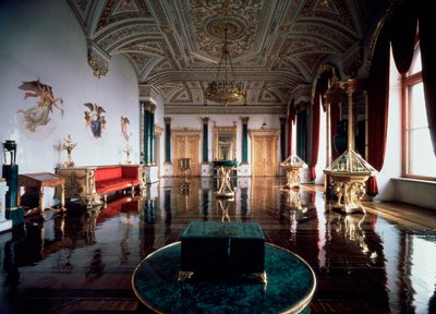 Malachitový sál Zimního paláce, 1837-1839. od Andrei Ivanovich Stakenschneider
