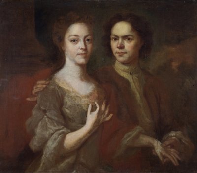 Autoportrét s manželkou, c. 1729 od Andrei Matveyevich Matveyev