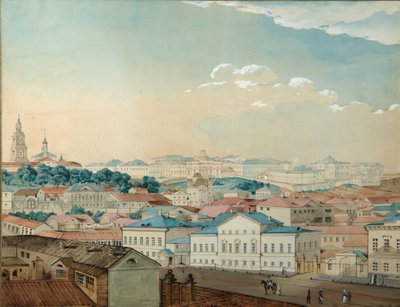 Pohled na Kazaňskou univerzitu z Bolaqu, 1842 od Andrei Nikolayevich Rakovich