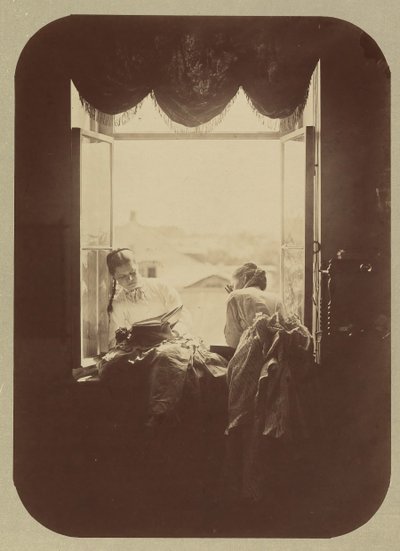 [Dvě mladé ženy u okna], ca. 1870. od Andrei Osipovich Karelin