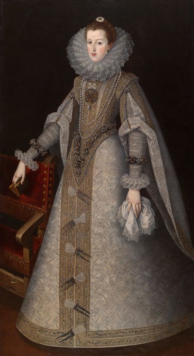 Markéta Rakouská, královna Španělska, kolem roku 1610 (olej na plátně) od Andres Lopez Polanco
