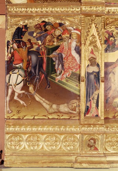 Oltářní obraz sv. Jiří, Valencie, kolem 1420 (tempera a zlacení na borovém panelu) od Andres Marcal de Sas