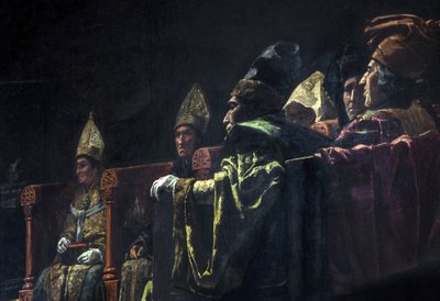 Compromis de Caspe (1412) - Historická malba: Kompromis Caspe od Parlade y Heredia, Andres (1859-1933) od Andres Parlade y Heredia