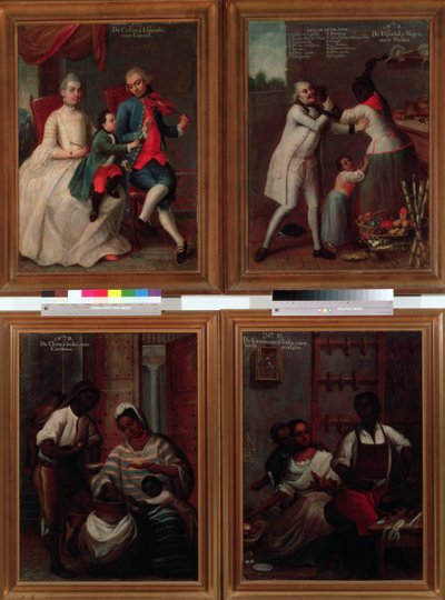 Čtyři různé rasové skupiny od Andres de Islas