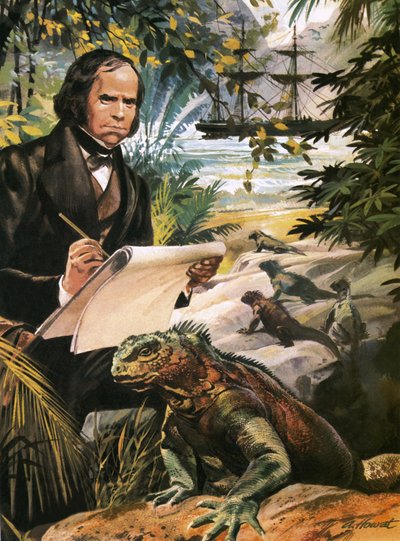 Charles Darwin na Galapágách od Andrew Howat