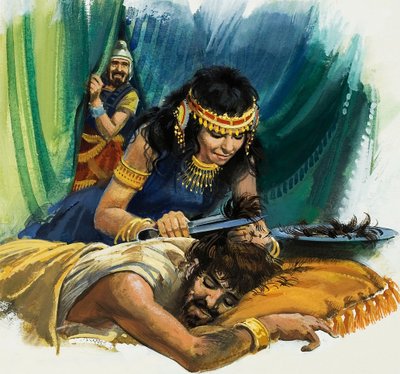 Samson a Dalila (kvaš na papíře) od Andrew Howat
