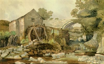 „Mlýnský most a vodopád“, počátek poloviny 19. století, 1947. od Andrew Hunt