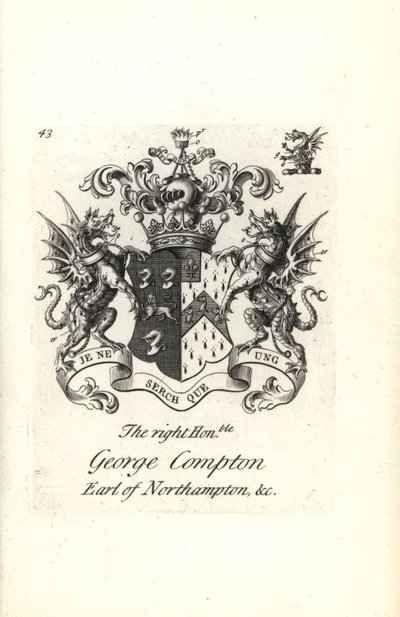 Erb a erb ctihodného George Comptona, 6. hraběte z Northamptonu od Andrew Johnston